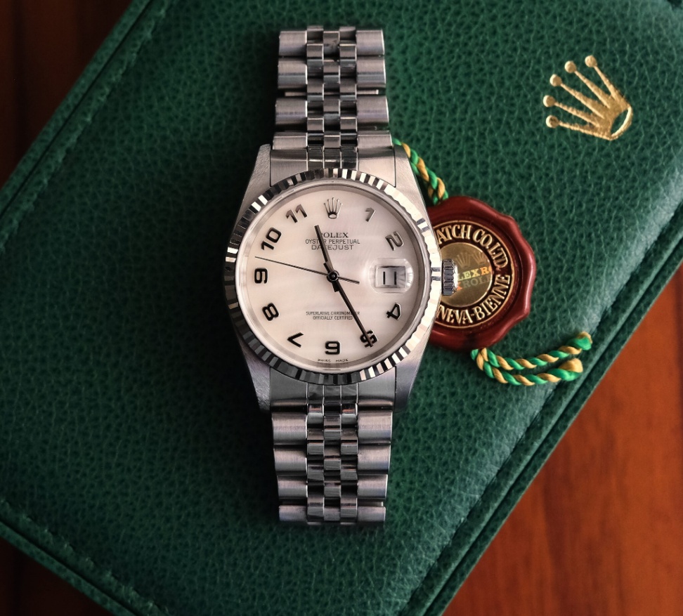 Rolex Datejust 16234 Rose Mother of pearl dial Jubilee 2003 36 mm. thumbnail 1
