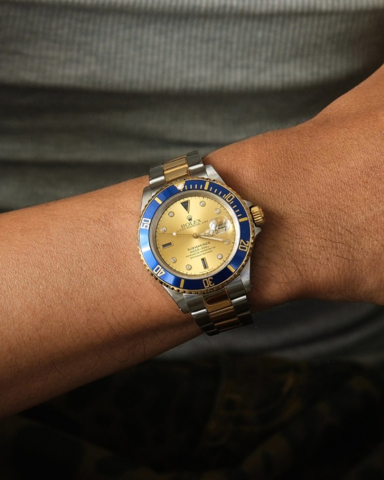 ROLEX Submariner 16613 Champagne Serti Dial Two-Tone Oyster - Image 2