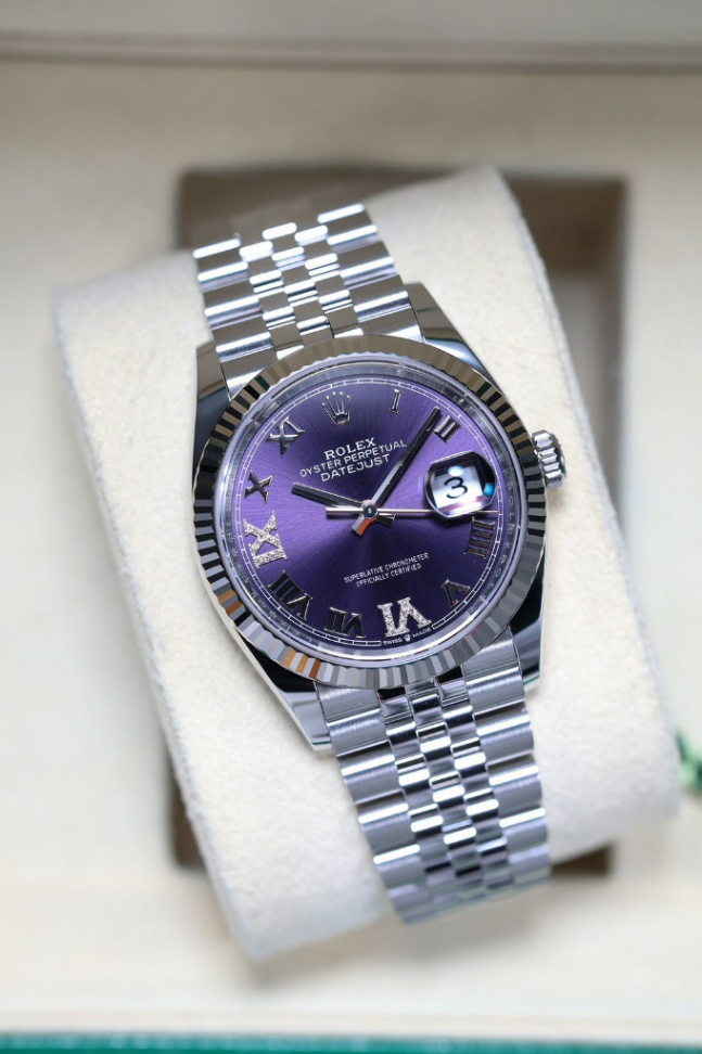 Datejust Purple Roman VIIX Jubilee 36mm thumbnail 1