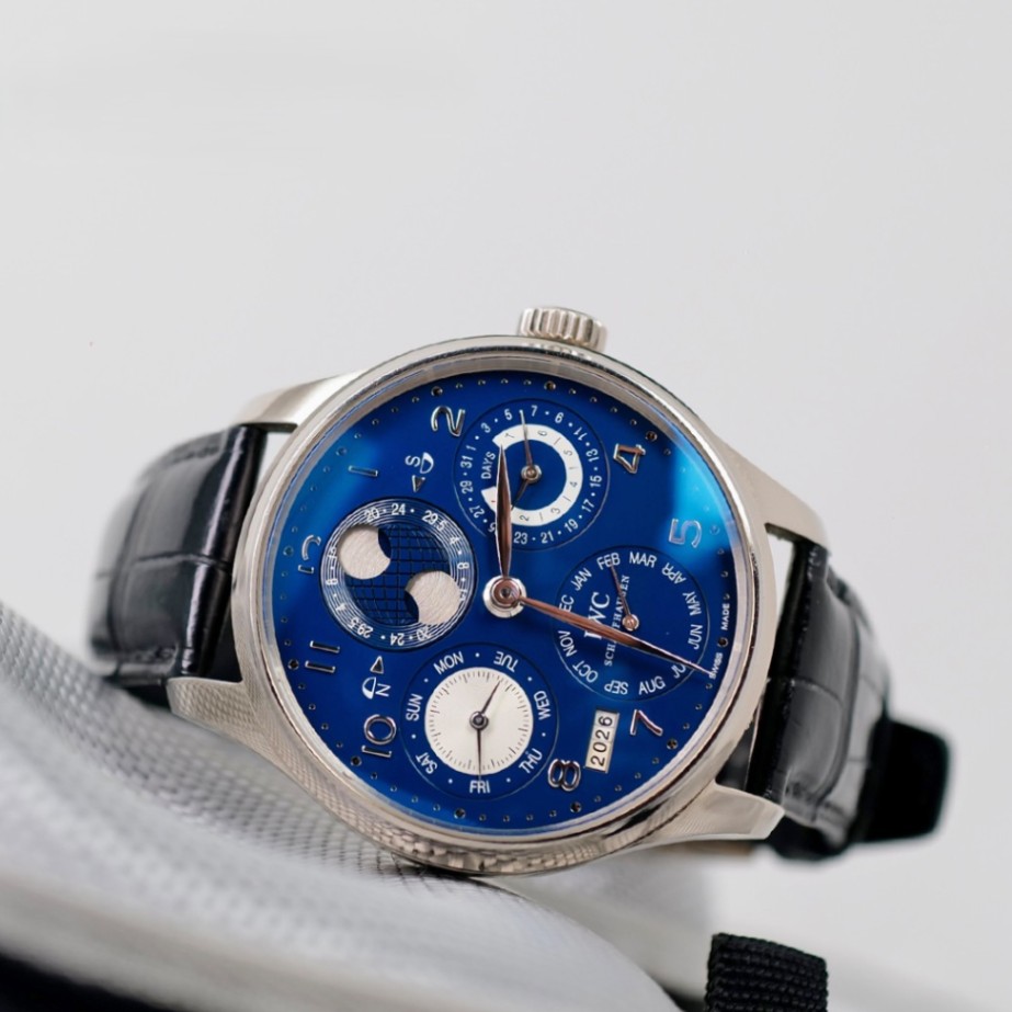 IWC Portugieser Perpetual Calendar Double Moonphase IW503203 18K White Gold