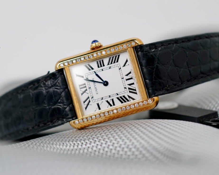 Cartier Tank Solo Gold Diamonds Small Size 2743 - Image 1