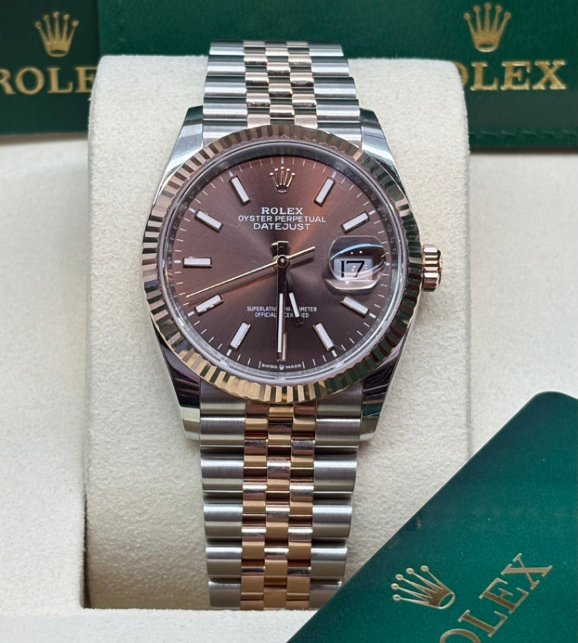 Datejust Chocolate Dial 2t Rose Gold Jubilee 36mm