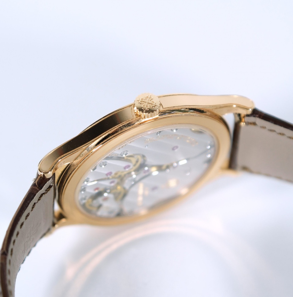 Patek Philippe Calatrava 6119R-001 Silver grained dial Brown leather Strap 2022 - Image 8