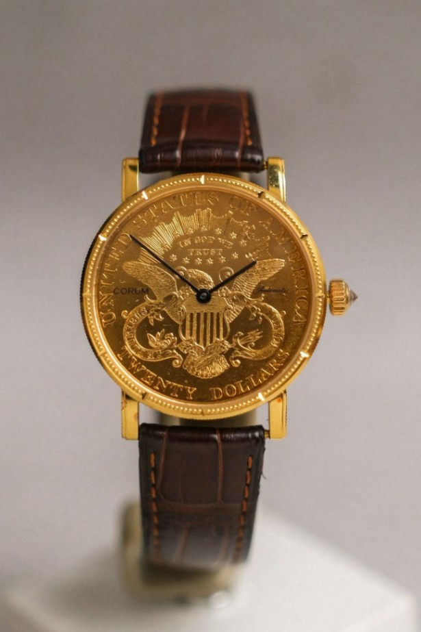 CORUM TWENTY DOLLAR COIN WATCH 18k GOLD Automatic  thumbnail 1