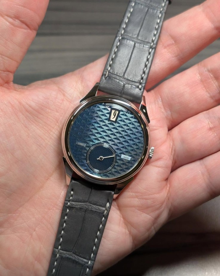 ANDERSEN GENÈVE Jumping Hours 40th Anniversary 38mm Platinum - Image 6