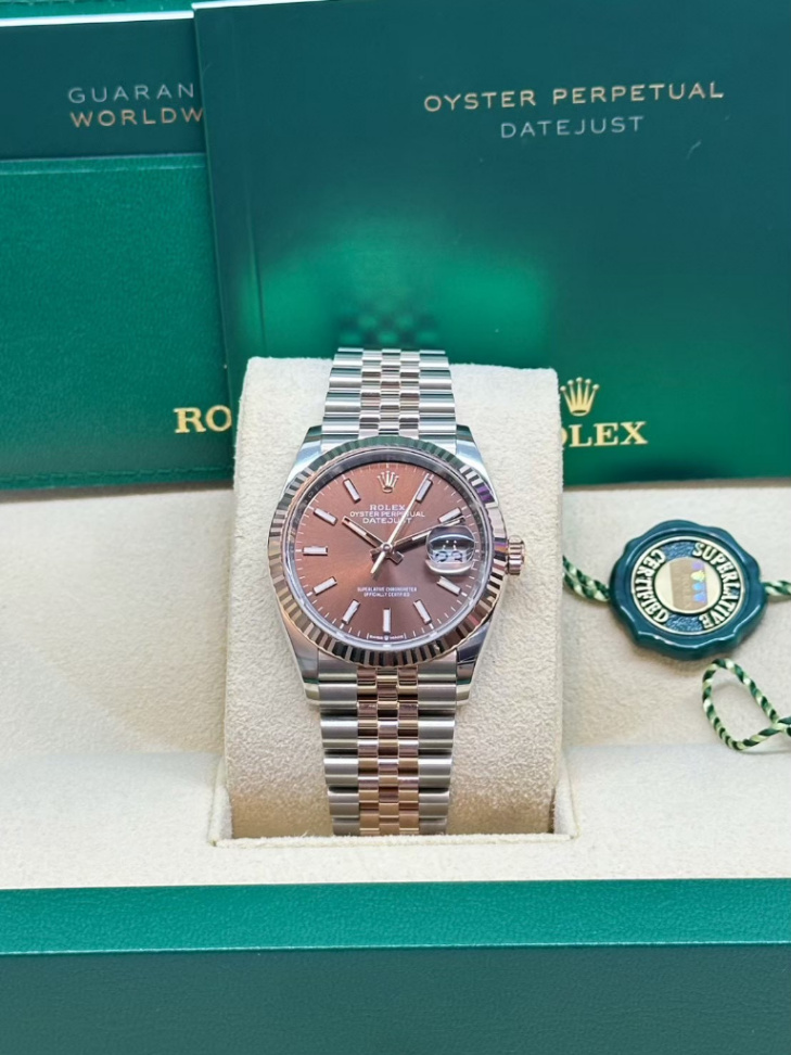 Datejust Chocolate Dial 2t Rose Gold 36mm
