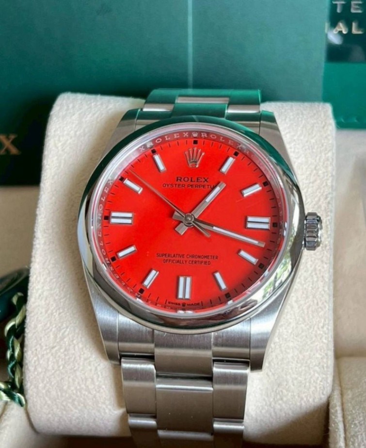 ROLEX Oyster Perpetual 31 Coral Red Dial 277200 2021 - Image 3
