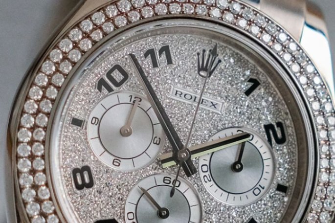 Rolex Daytona Full 18K White Gold Diamond Paved Dial - Image 4
