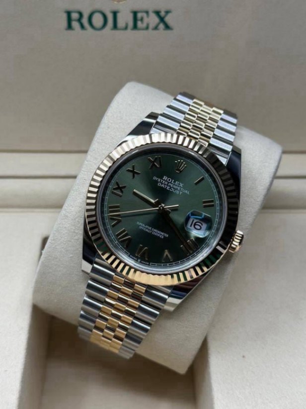 Datejust Green Roman Dial 2t Yellow Gold 41mm - Image 2