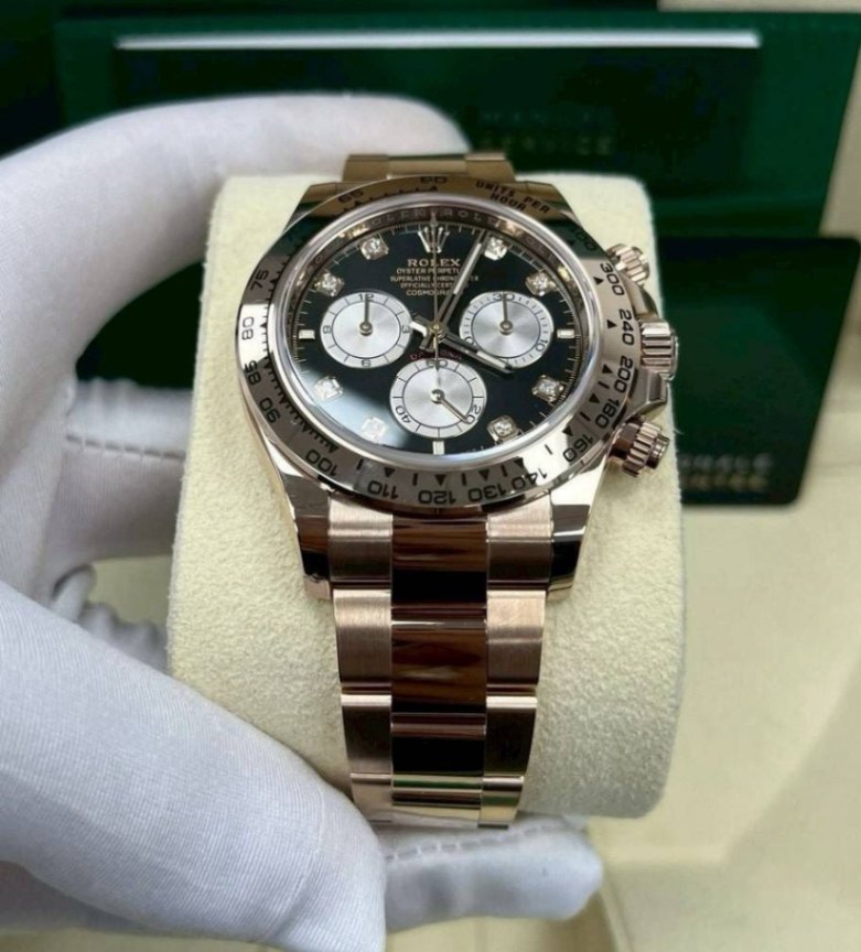 Rolex Daytona Black Diamond Full Rose Gold 40mm thumbnail 2
