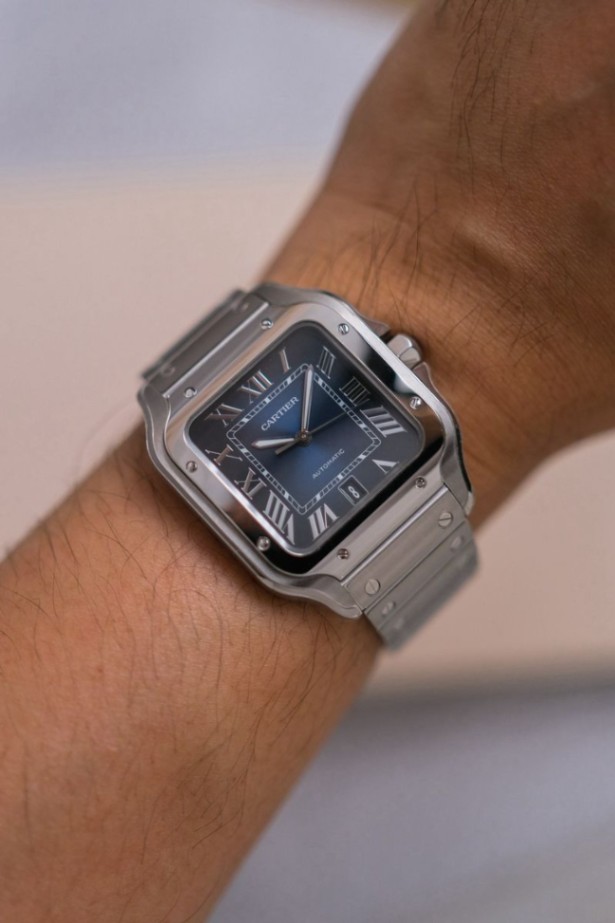 Cartier Santos de Cartier Blue Dial Large Model Ref. WSSA0071 thumbnail 5