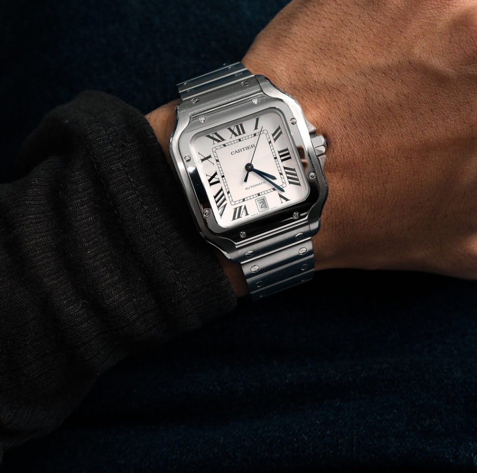 Cartier Santos WSSA0009 Large Silver Dial Stainless steel 2019 - Image 2