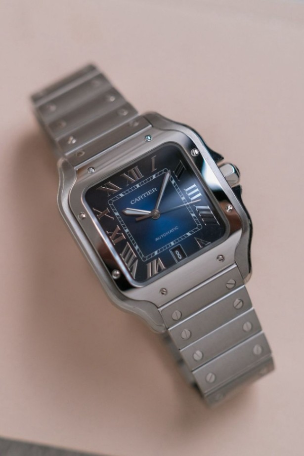 Cartier Santos de Cartier Blue Dial Large Model Ref. WSSA0071 thumbnail 2