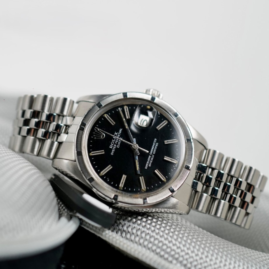 ROLEX Oyster Perpetual Date 1501 Black Dial 34mm