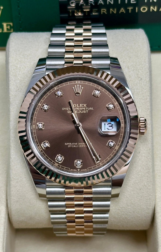 Datejust Chocolate Diamond 2t Rose Gold Jubilee 36mm - Image 2
