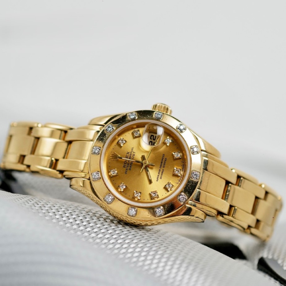 ROLEX Pearlmaster 69318 Full Gold Diamonds 29mm