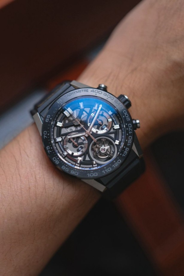 TAG HEUER CARRERA 02T TOURBILLON CHRONOGRAPH CERAMIC BEZEL thumbnail 3