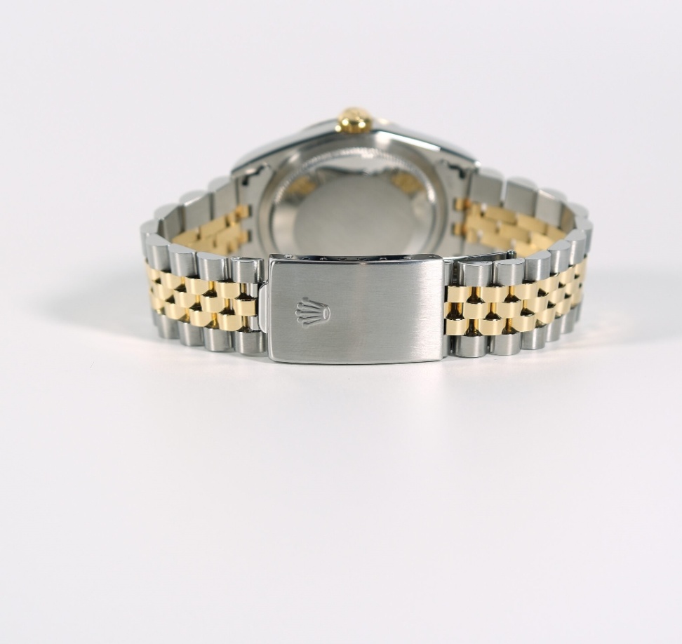 Rolex Datejust 16233 Blue Vignette Diamond Dial Two-Tone Jubilee 1996 36mm. thumbnail 6