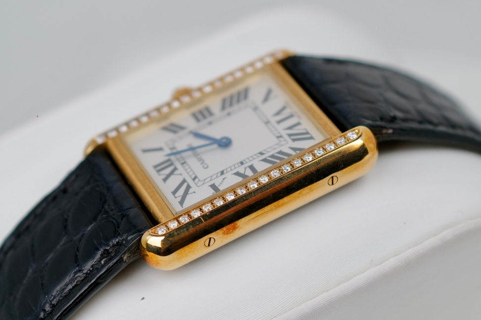 Cartier Tank Solo Gold Diamonds Small Size 2743 - Image 4