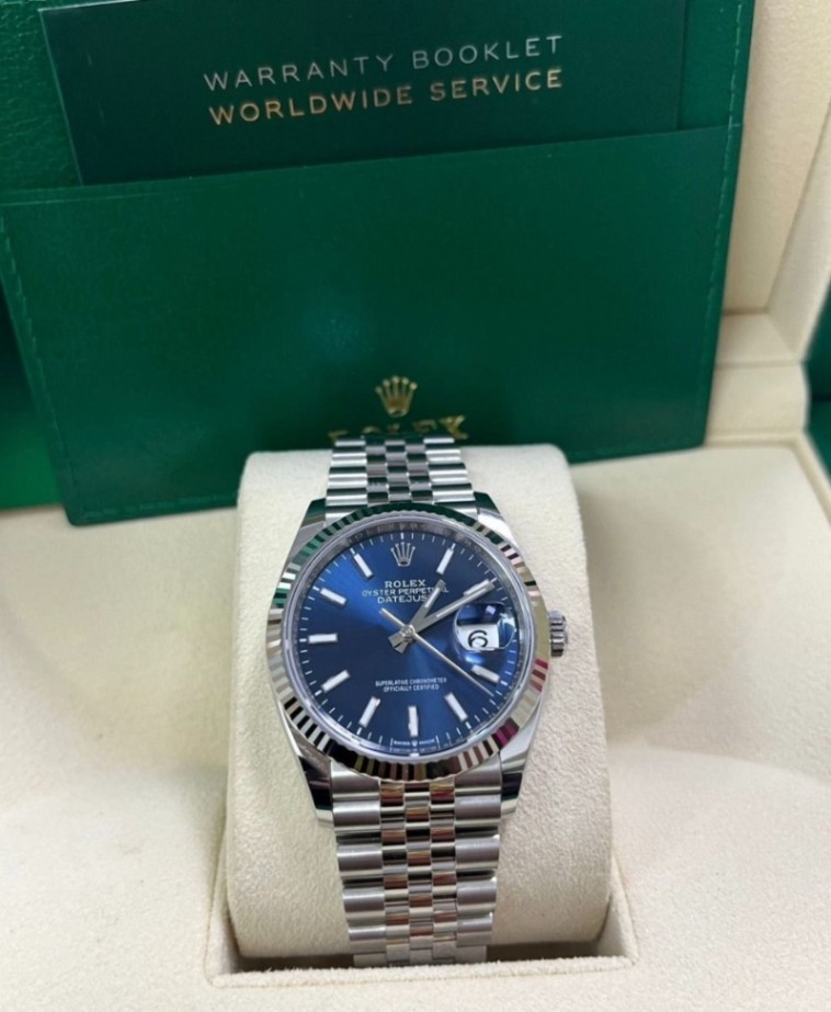 ROLEX Datejust Blue Dial Jubilee 126234 36mm