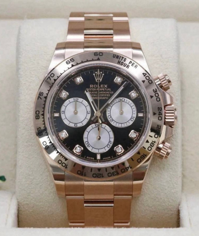 Daytona Black Diamond Full Rose Gold 40mm