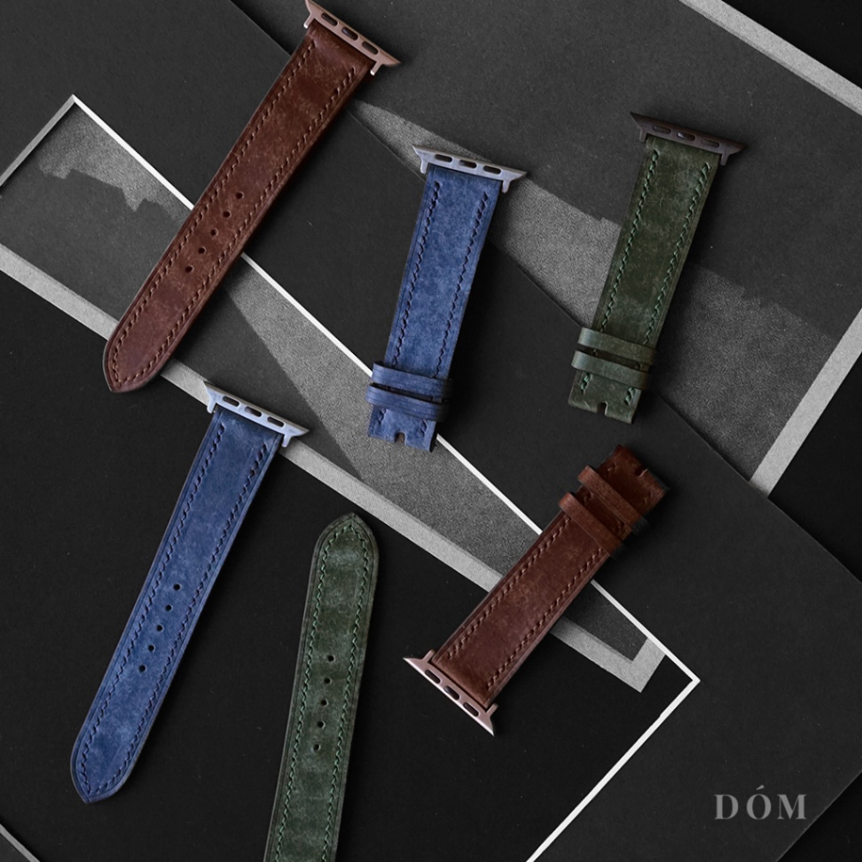 สายนาฬิกา Apple Watch DOM TYPE 03 - สายนาฬิกาหนังแท้ Italian Vegetable Tanned สายแอปเปิ้ลวอชหนังแท้ - Image 8