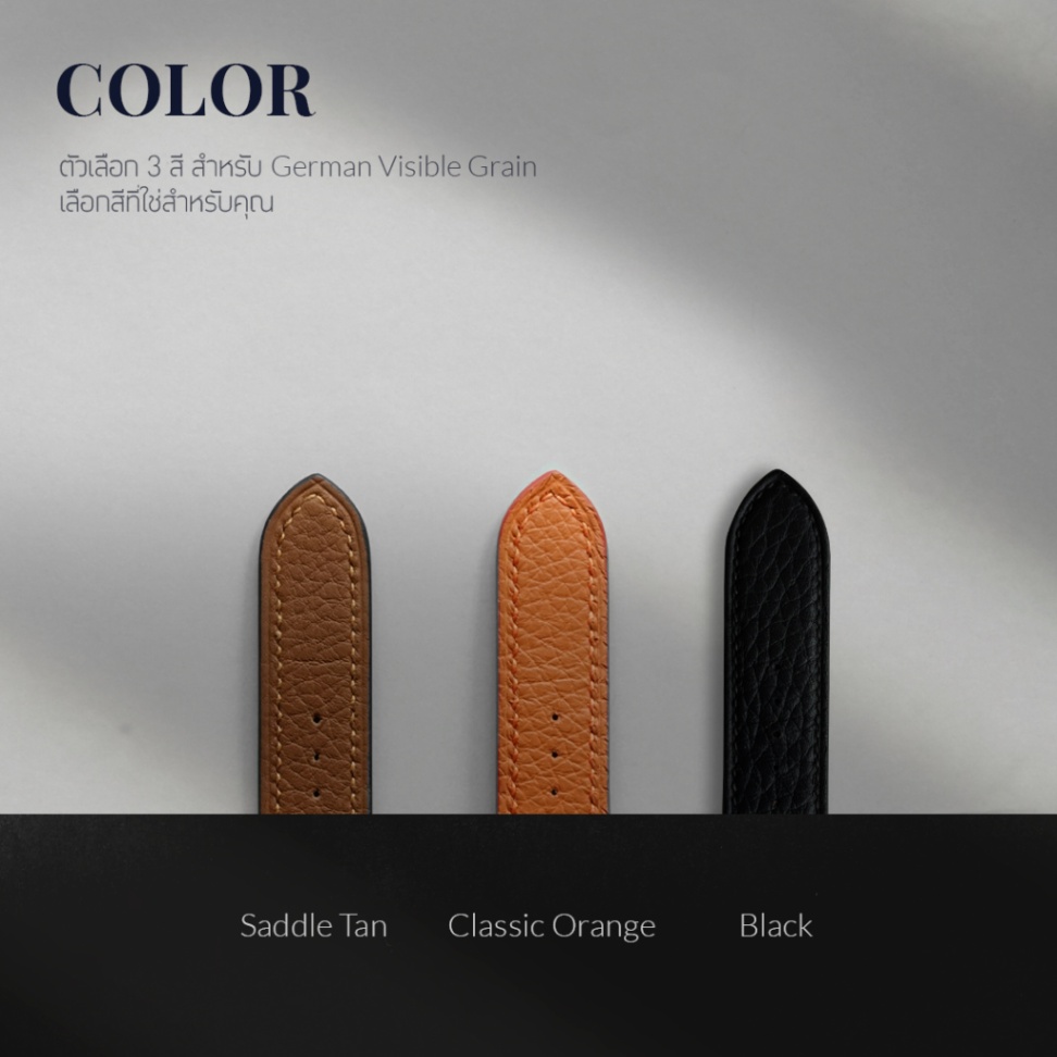 สายนาฬิกา DOM TYPE 02 - German Deep Grain Apple Watch Strap สายนาฬิกา แอปเปิ้ลวอช สาย Apple Watch หนังแท้ - Image 3
