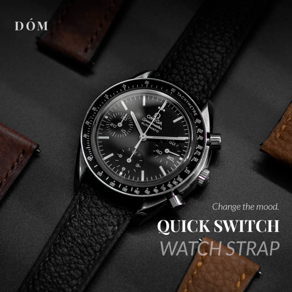 DOM Premium Full-Grain Leather Watch Strap | หนังแท้นำเข้าจากอิตาลีและเยอรมนี พร้อมระบบ QuickSwitch | 18 mm 20 mm 22 mm - Image 1
