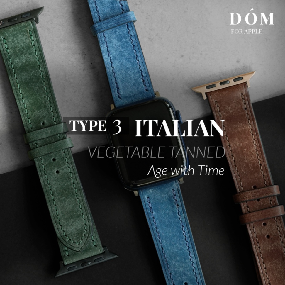 สายนาฬิกา Apple Watch DOM TYPE 03 - สายนาฬิกาหนังแท้ Italian Vegetable Tanned สายแอปเปิ้ลวอชหนังแท้ - Image 1