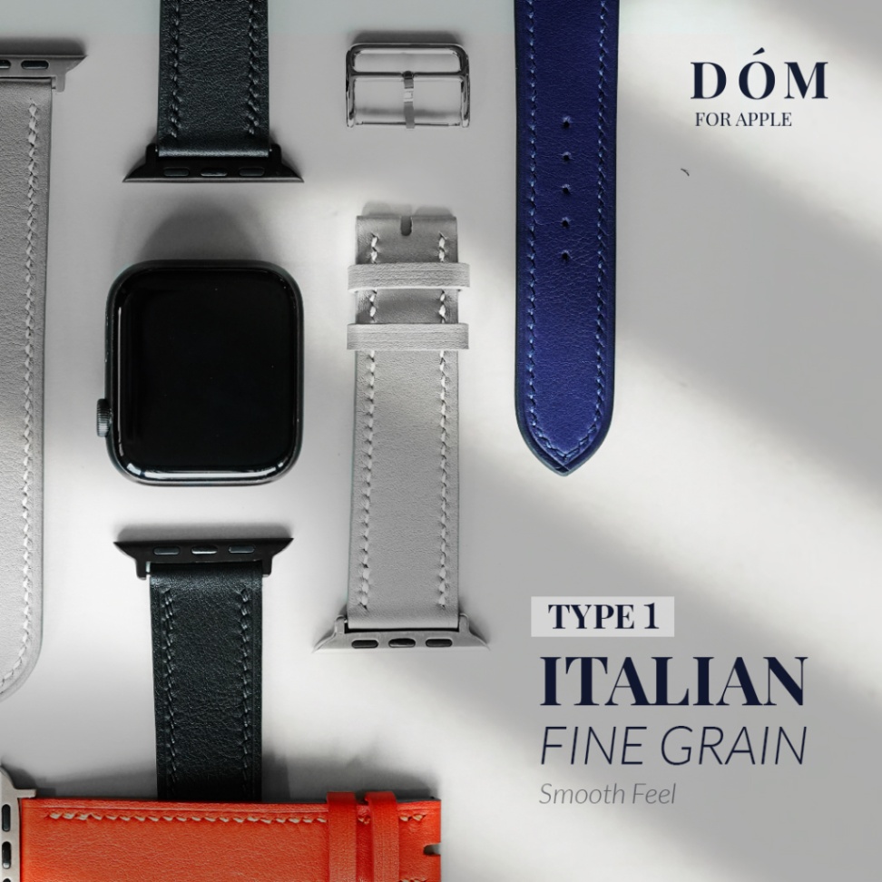 สายนาฬิกา DOM Apple Watch Strap TYPE01 - Italian Fine Grain สายแอปเปิ้ลวอช สาย Apple Watch หนังแท้ - Image 1