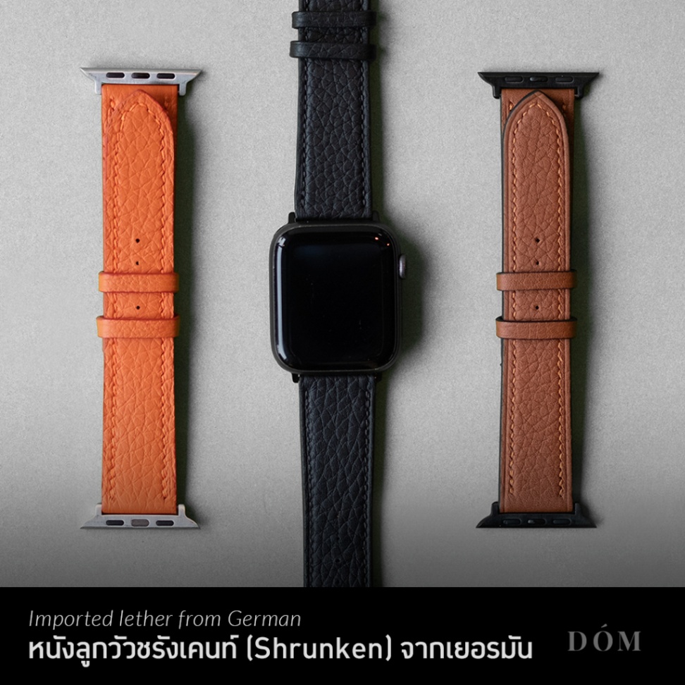 สายนาฬิกา DOM TYPE 02 - German Deep Grain Apple Watch Strap สายนาฬิกา แอปเปิ้ลวอช สาย Apple Watch หนังแท้ - Image 5